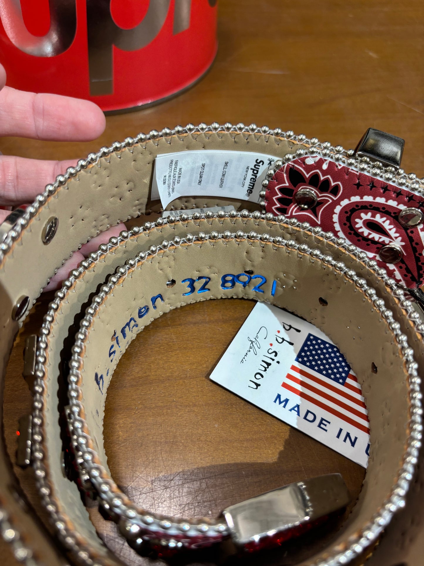Supreme b.b. Simon Bandana Belt Red