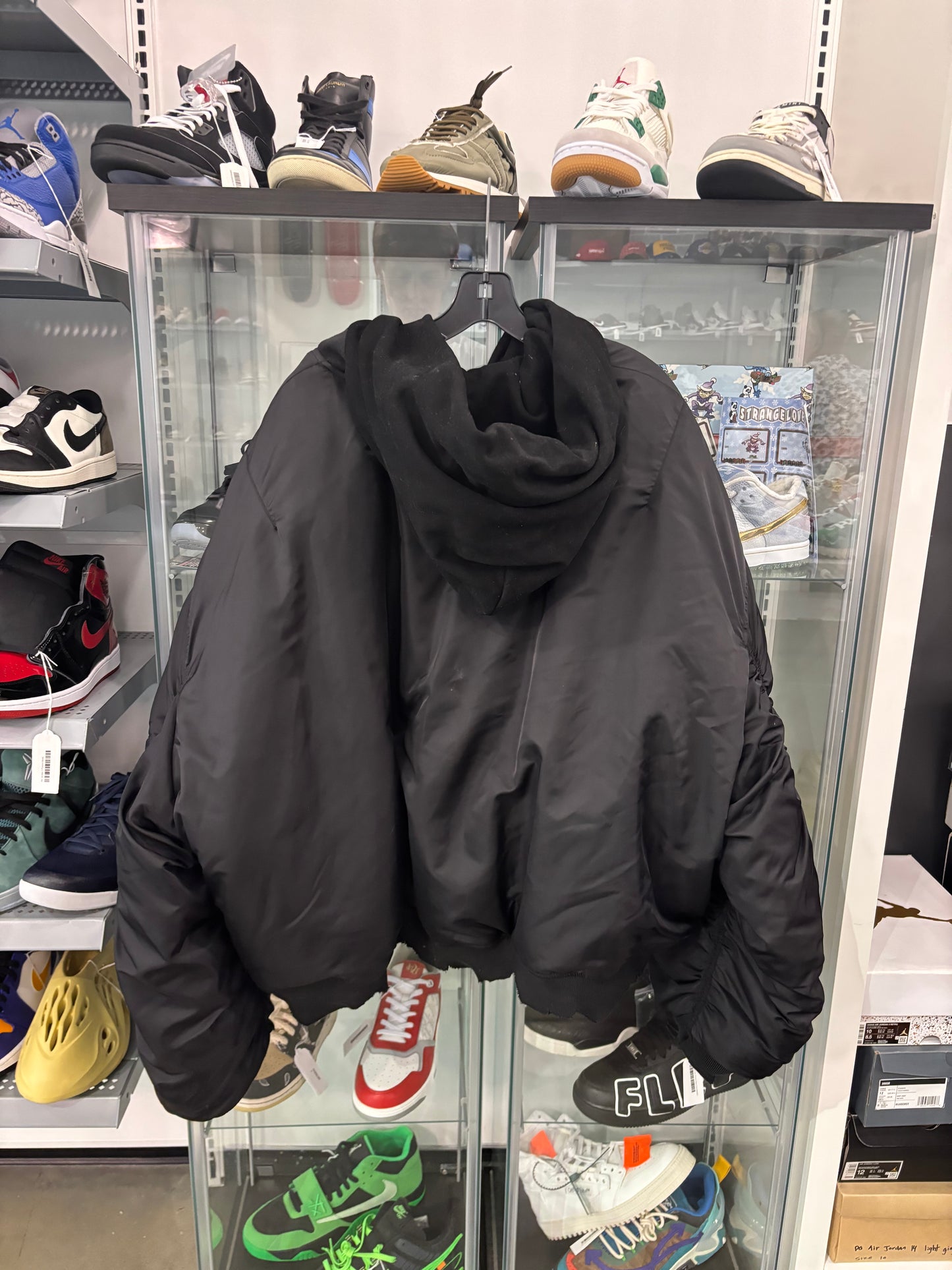 Preowned GV Gallery Hooded Bomber Jacket Black