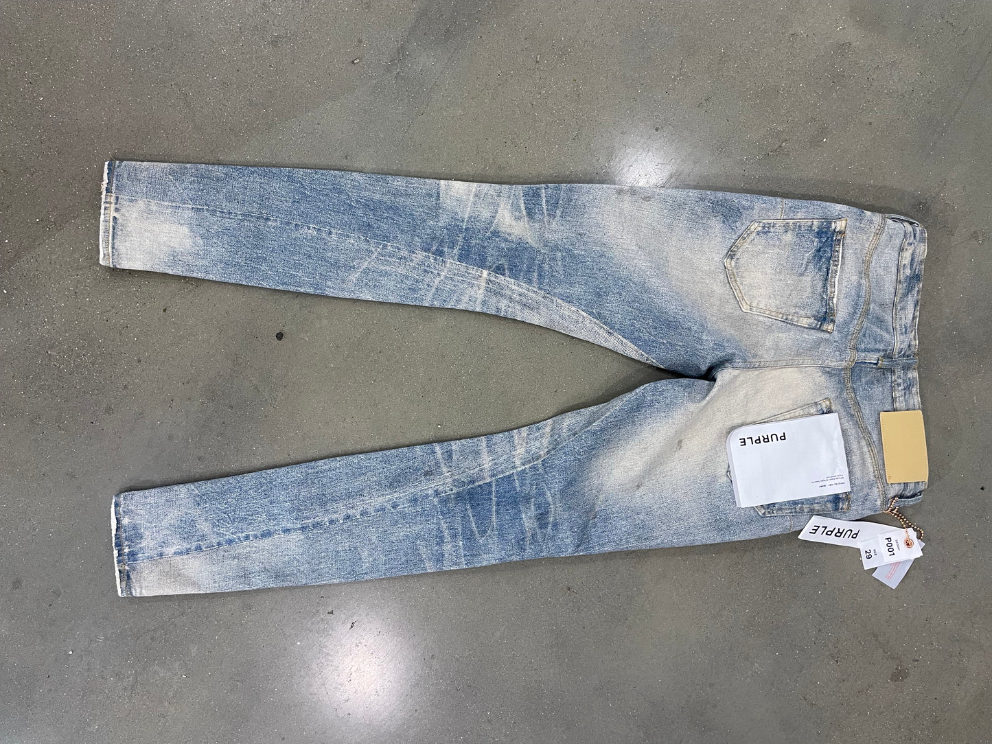 PO Purple P001 Jeans Cyanine Jewel Embellished