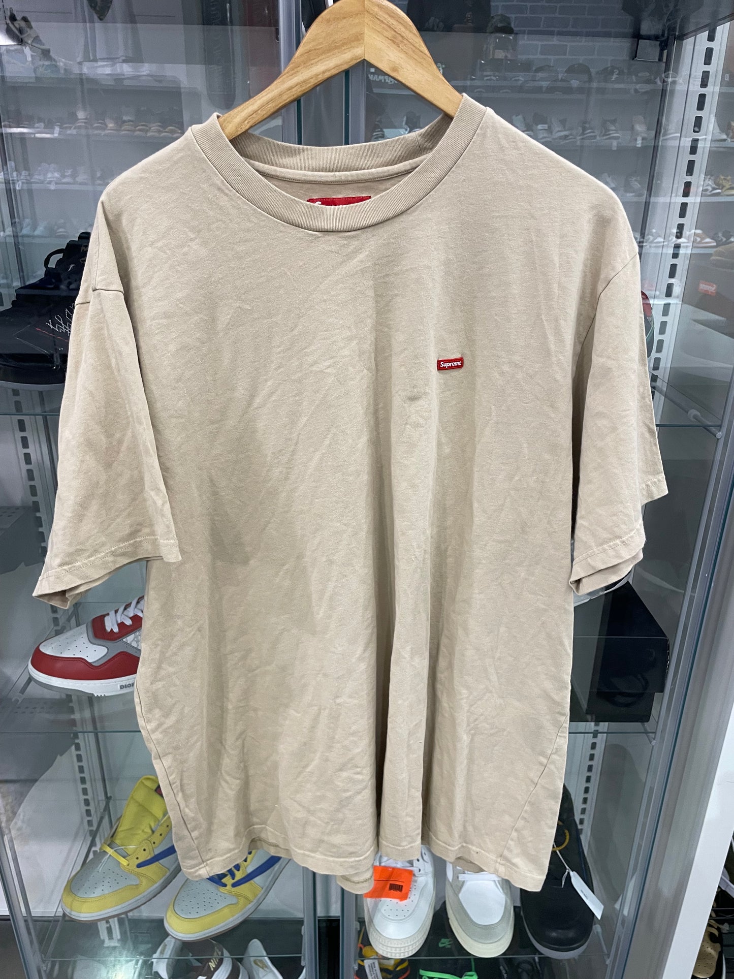 PO Supreme Small Box Logo Tee Tan