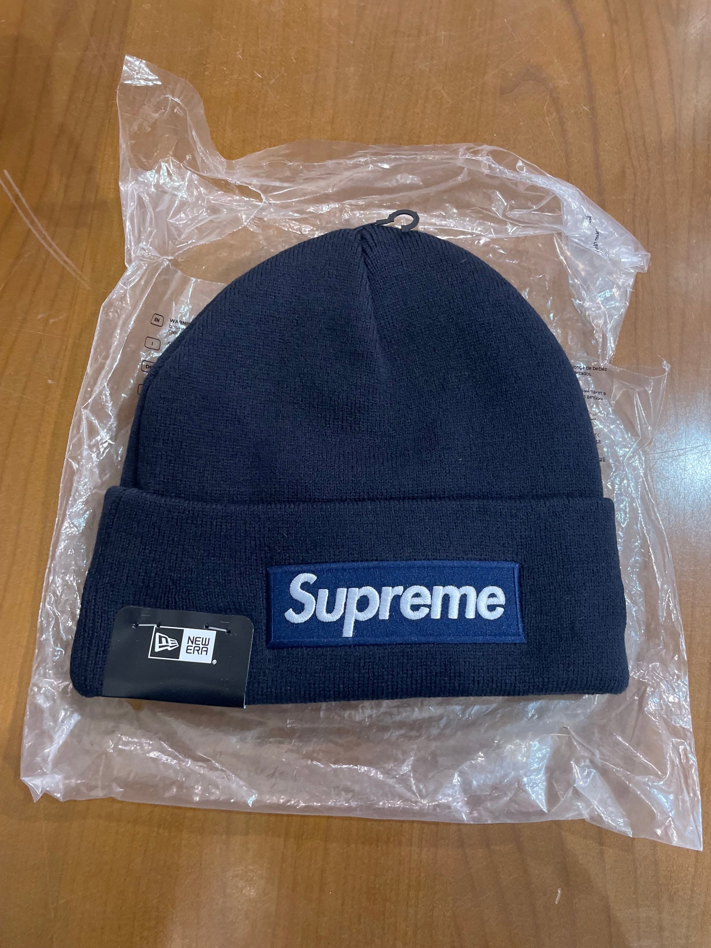 Supreme New Era Box Logo Beanie Navy