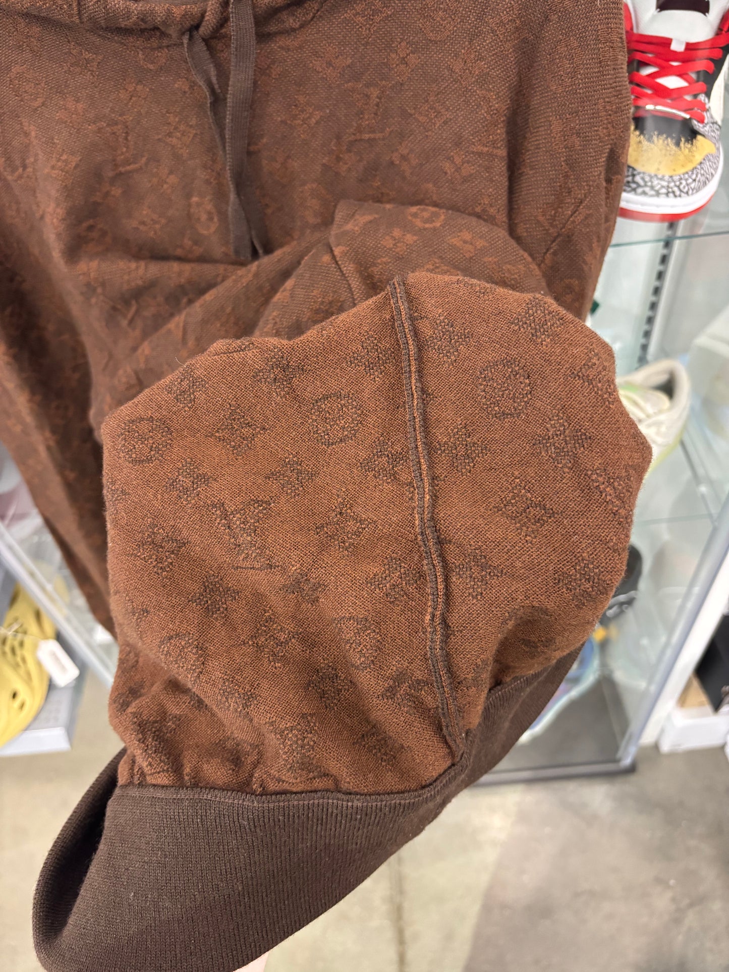 Preowned Louis Vuitton Brown Monogram Track Hoodie (Tagless)