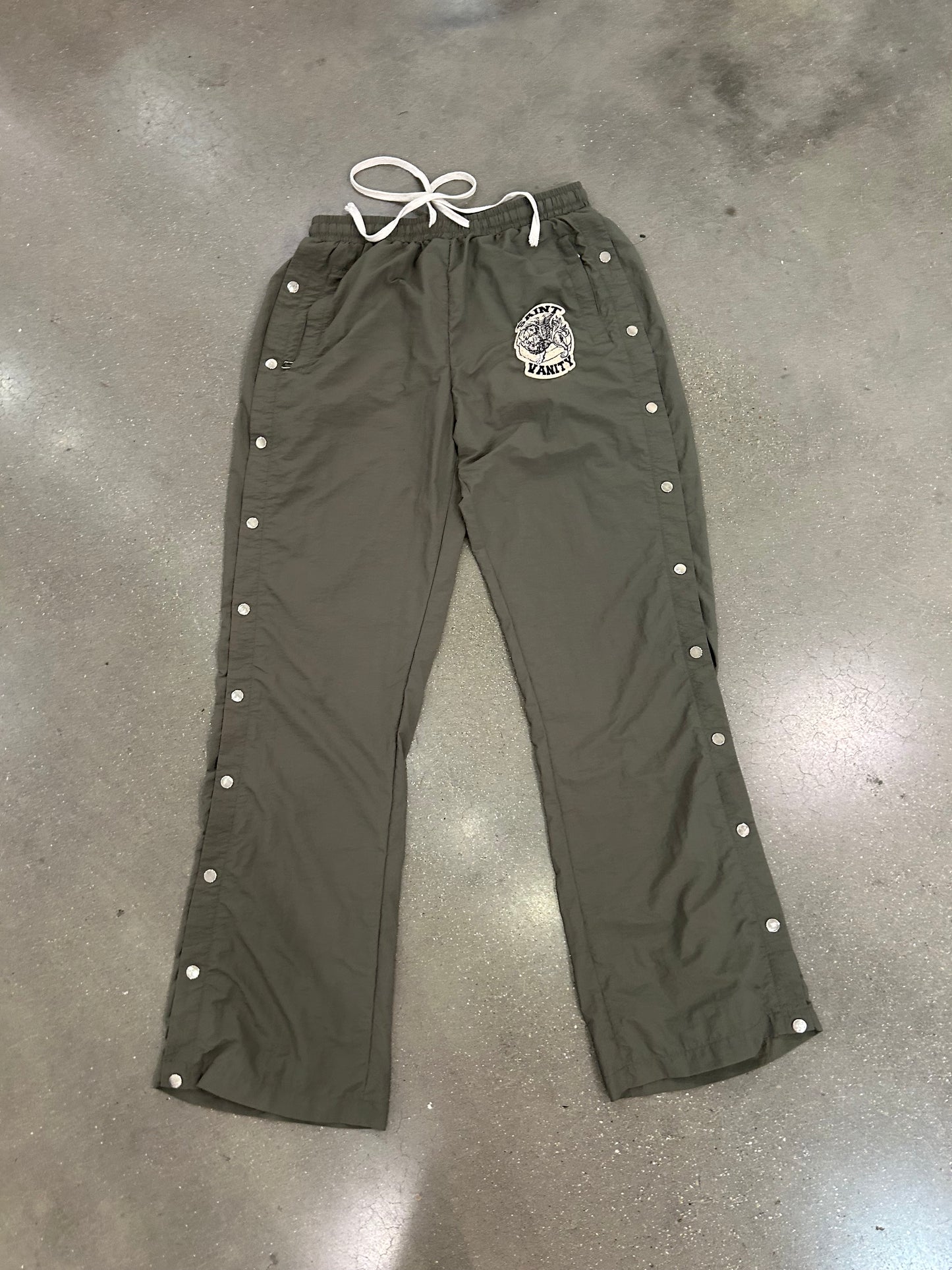 Preowned Saint Vanity Button Track Pants Green