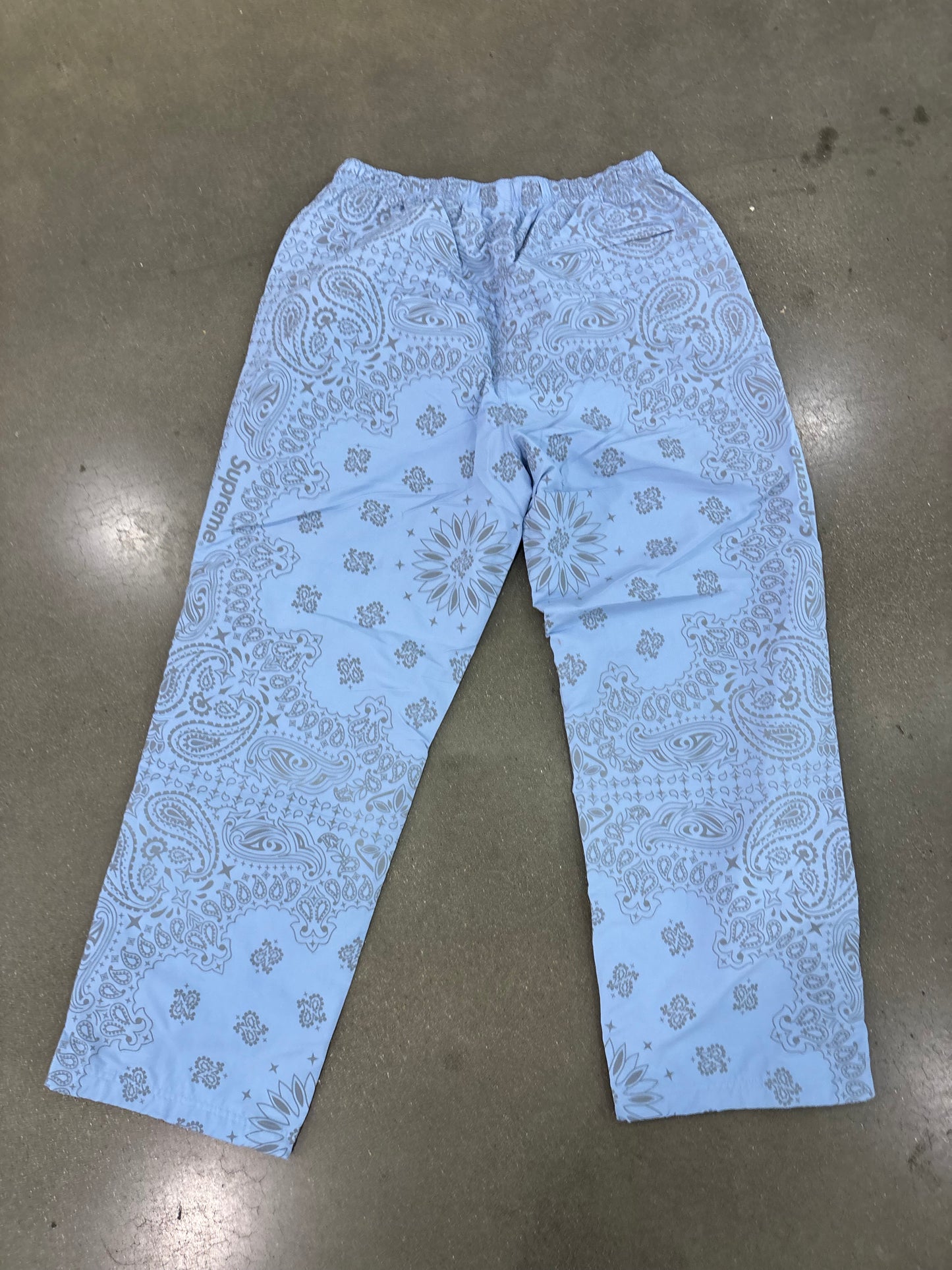 Supreme Reflective Bandana Track Pant Light Blue