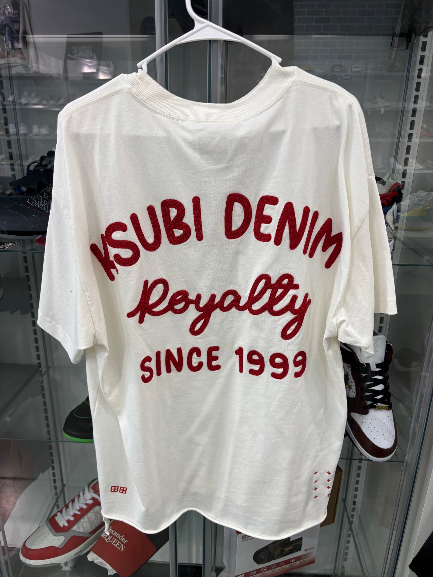 Preowned Ksubi White Tee Mekanik Ekcess White/Red
