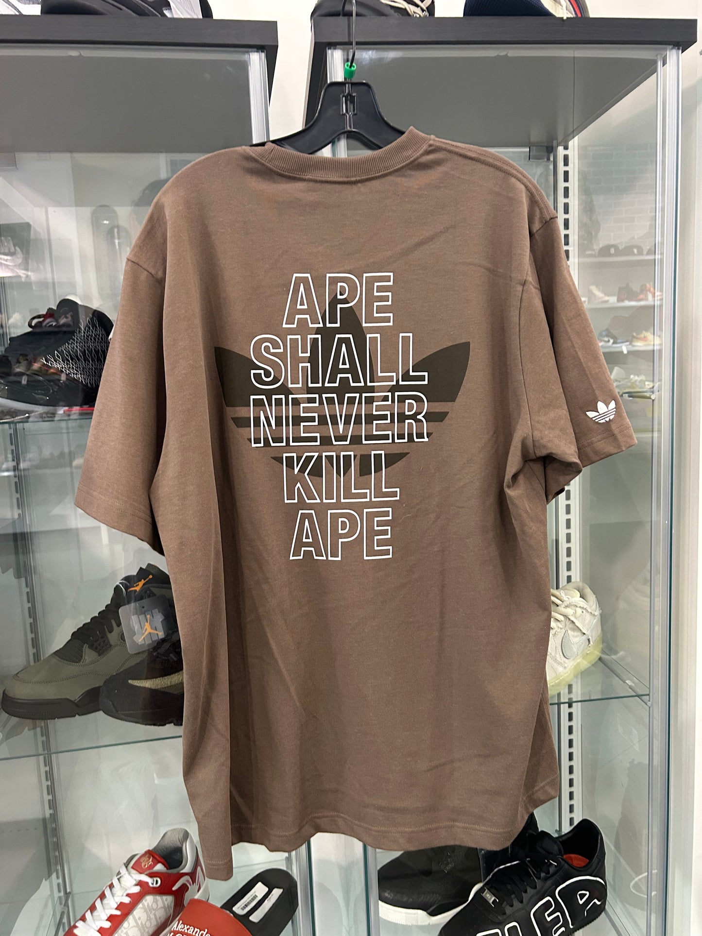 Adidas x BAPE Ape Head Tee Brown