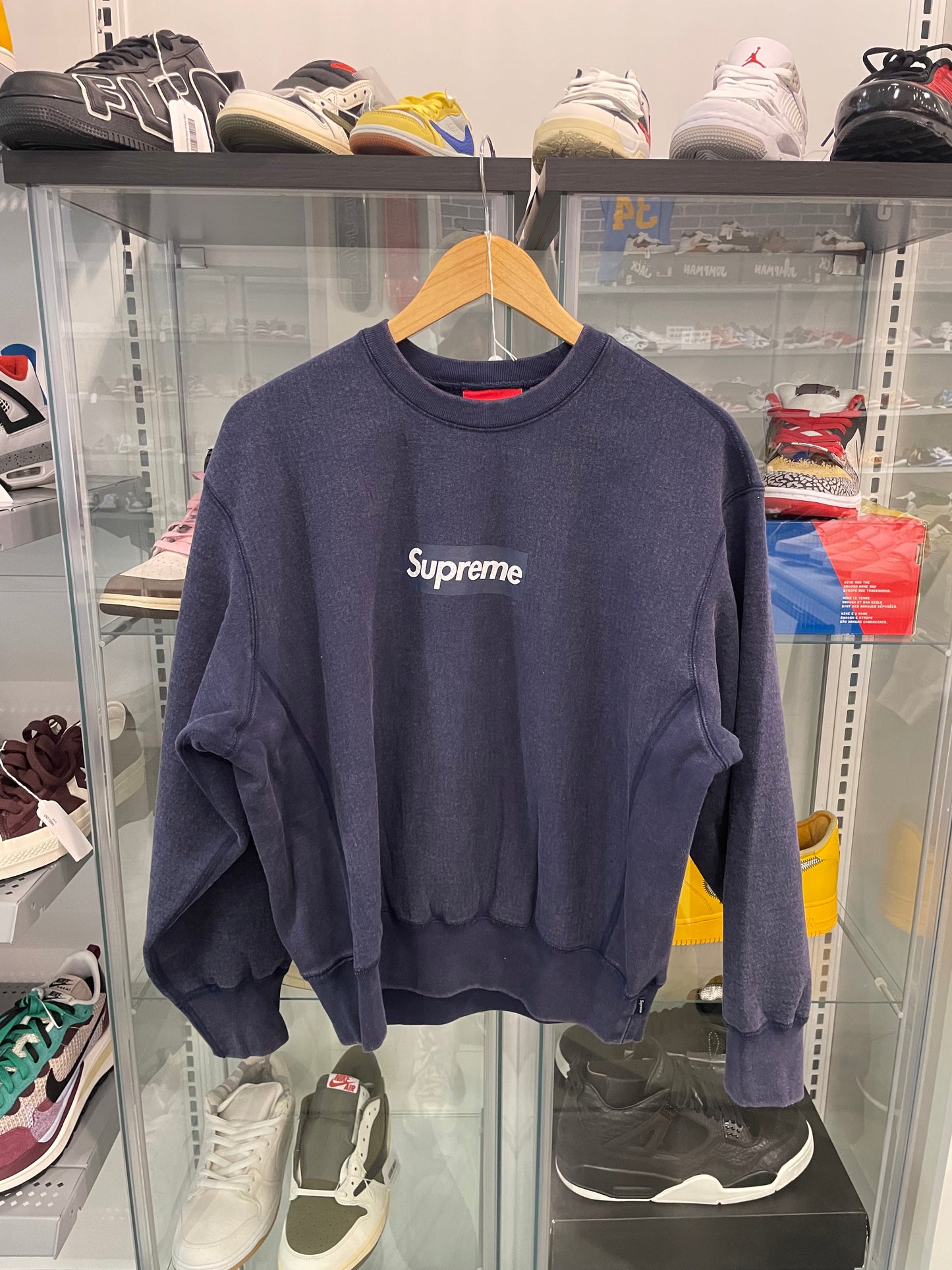 Supreme Crewneck Box Logo Navy