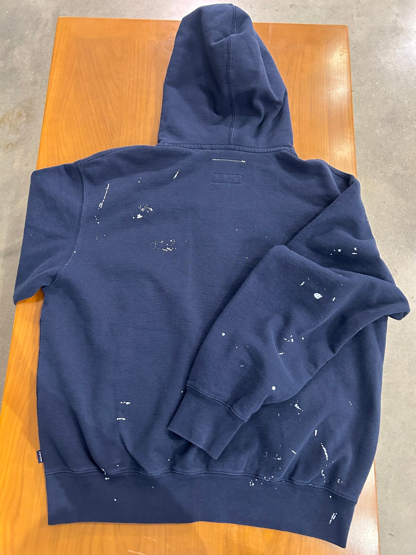 Supreme MM6 Maison Margiela Box Logo Zip Up Hooded Sweatshirt Navy