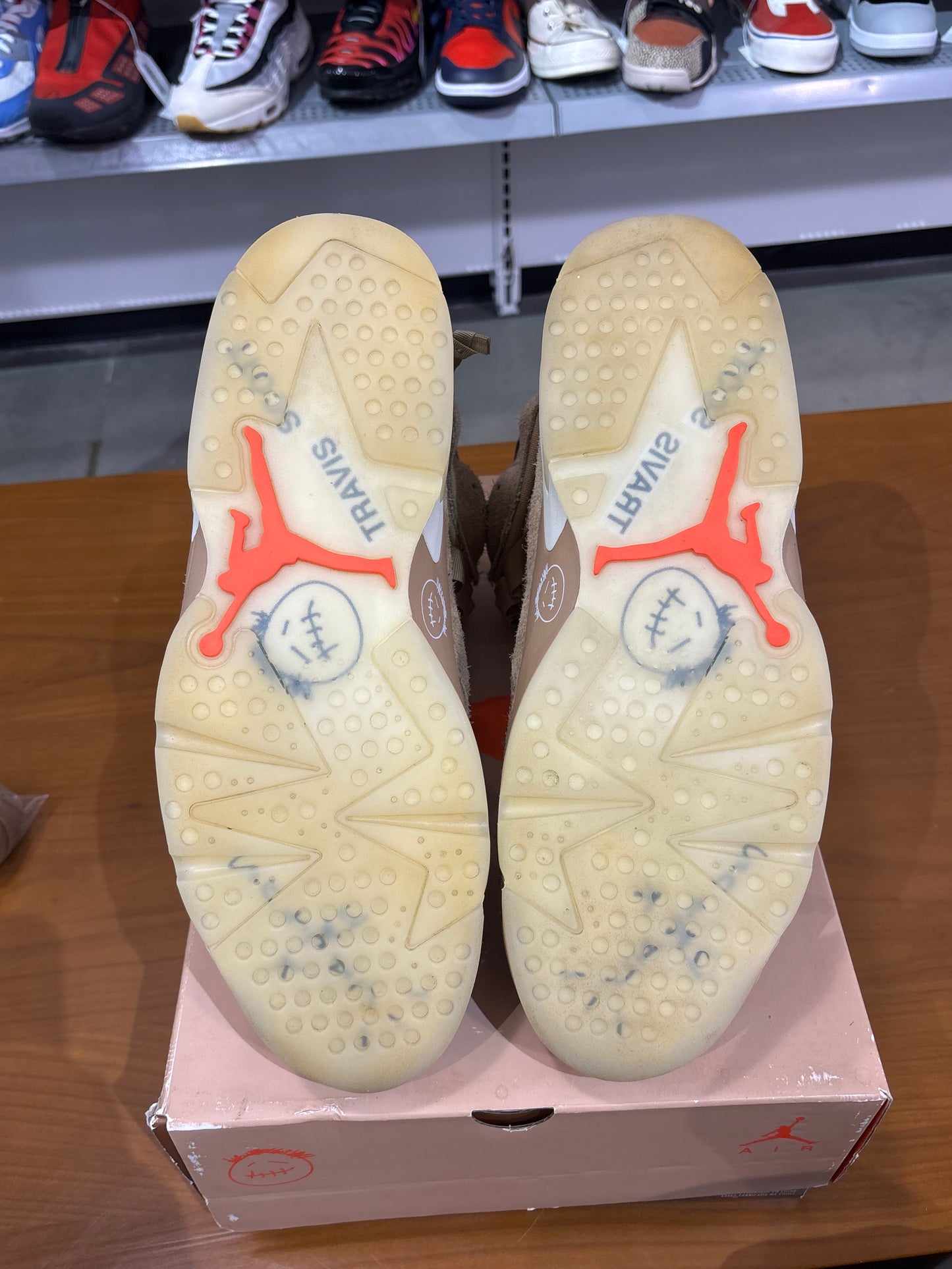 Preowned Air Jordan 6 Travis Scott British Khaki