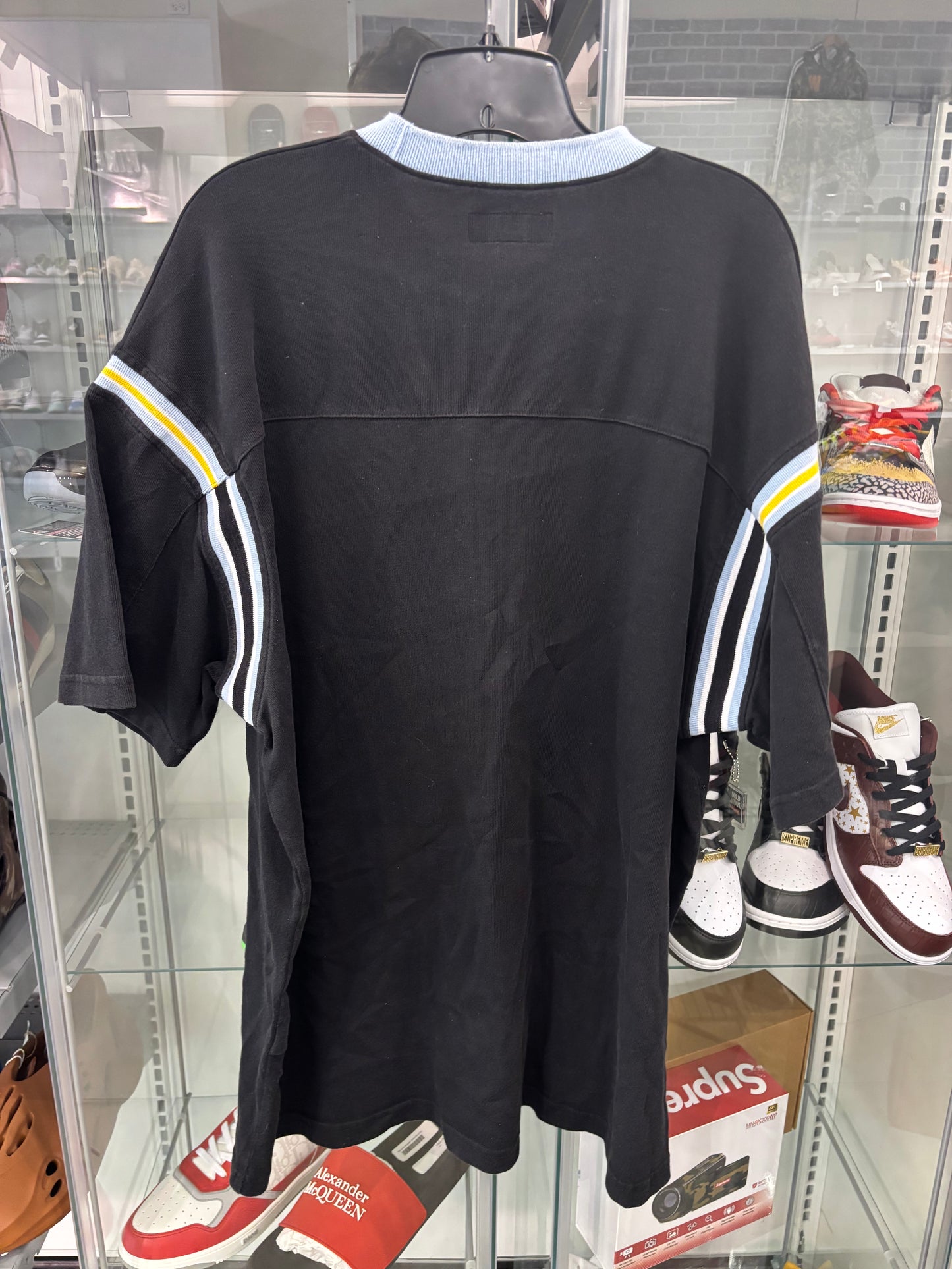 Preowned Supreme Split S/S Football Top Black