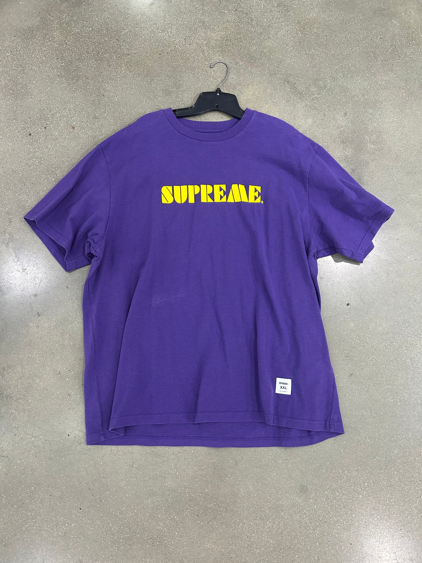 Supreme Stencil Embroidery Purple