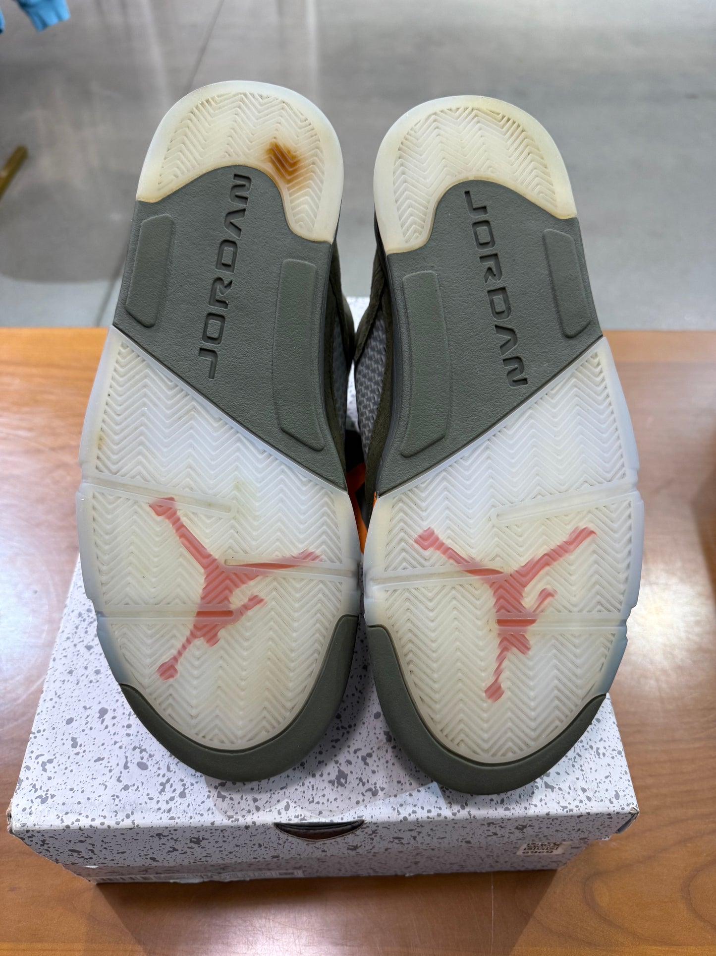 Preowned Air Jordan 5 Olive