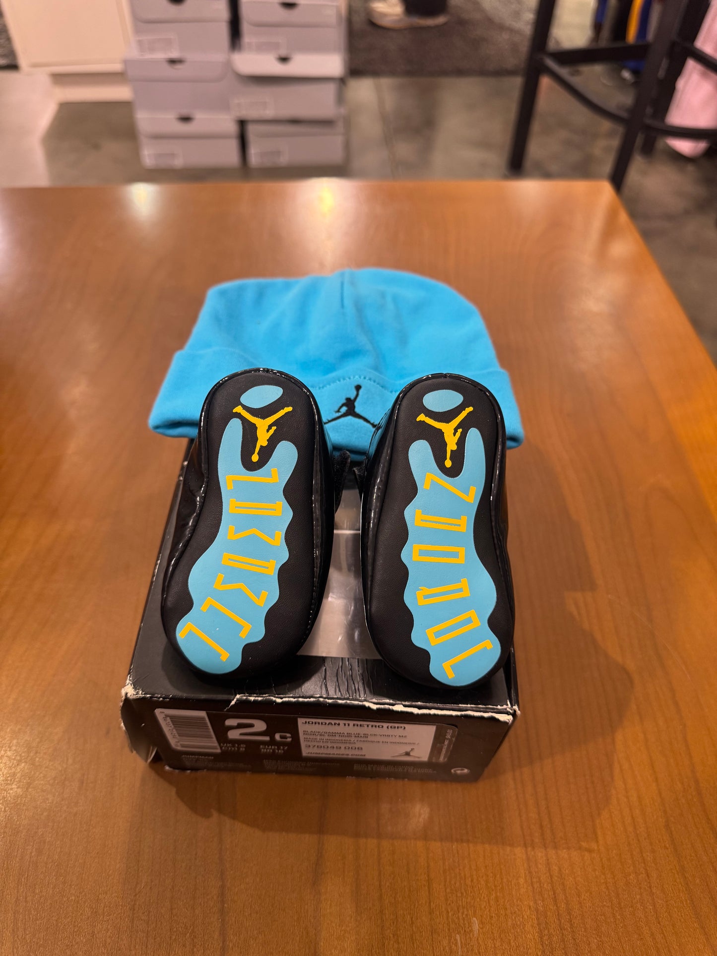 Air Jordan 11 Gamma Blue (w/ beanie)