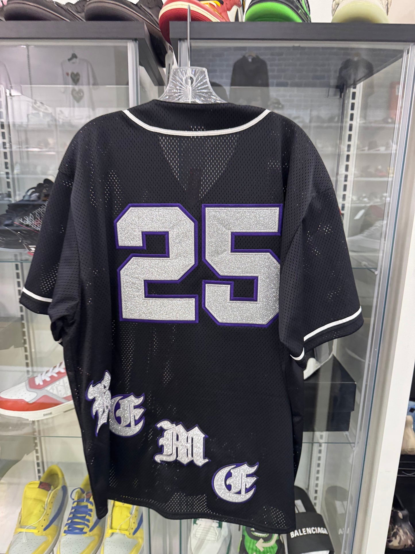 Supreme Old English Baseball Jersey Black