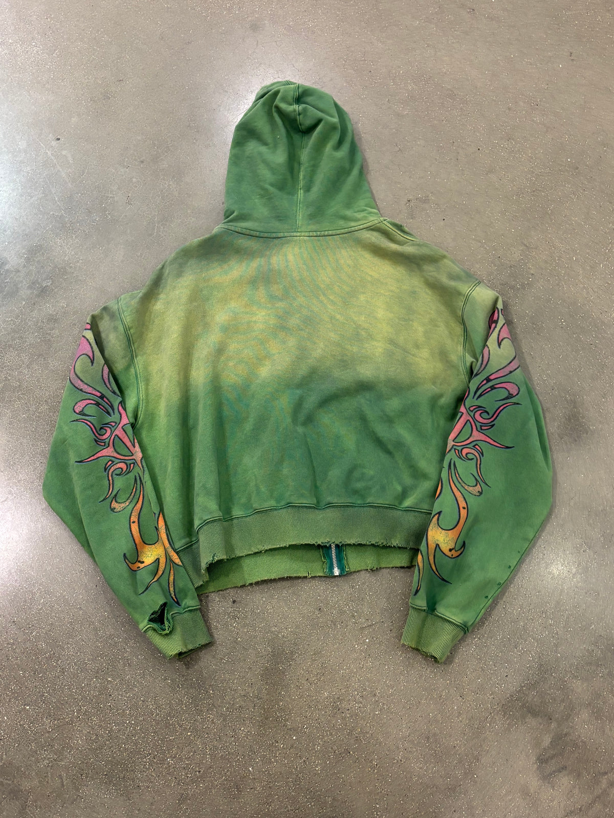 Preowned Vale Forever Inferno Zip Up Hoodie Green