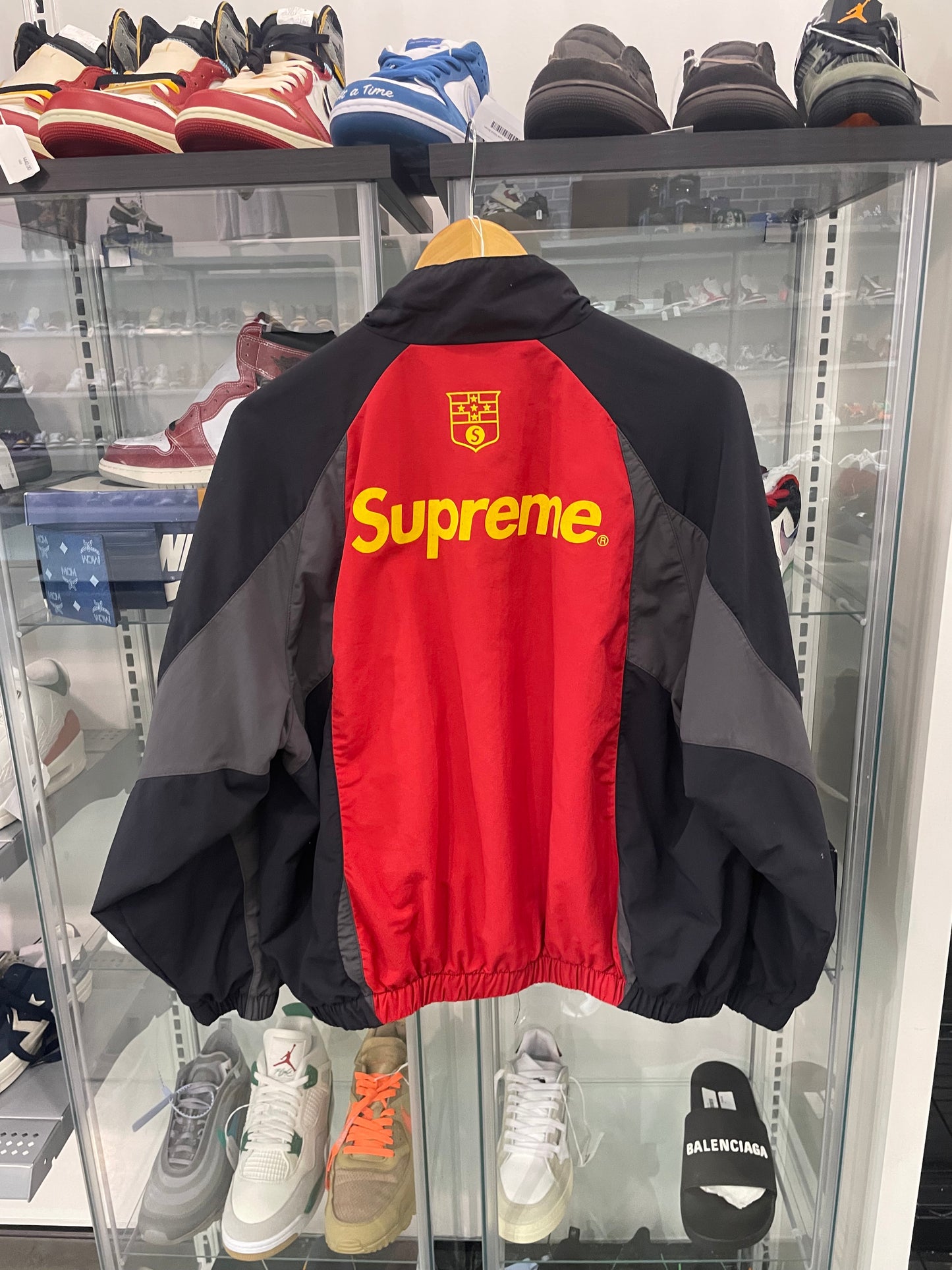 Preowned Supreme S Logo Track Jacket Red