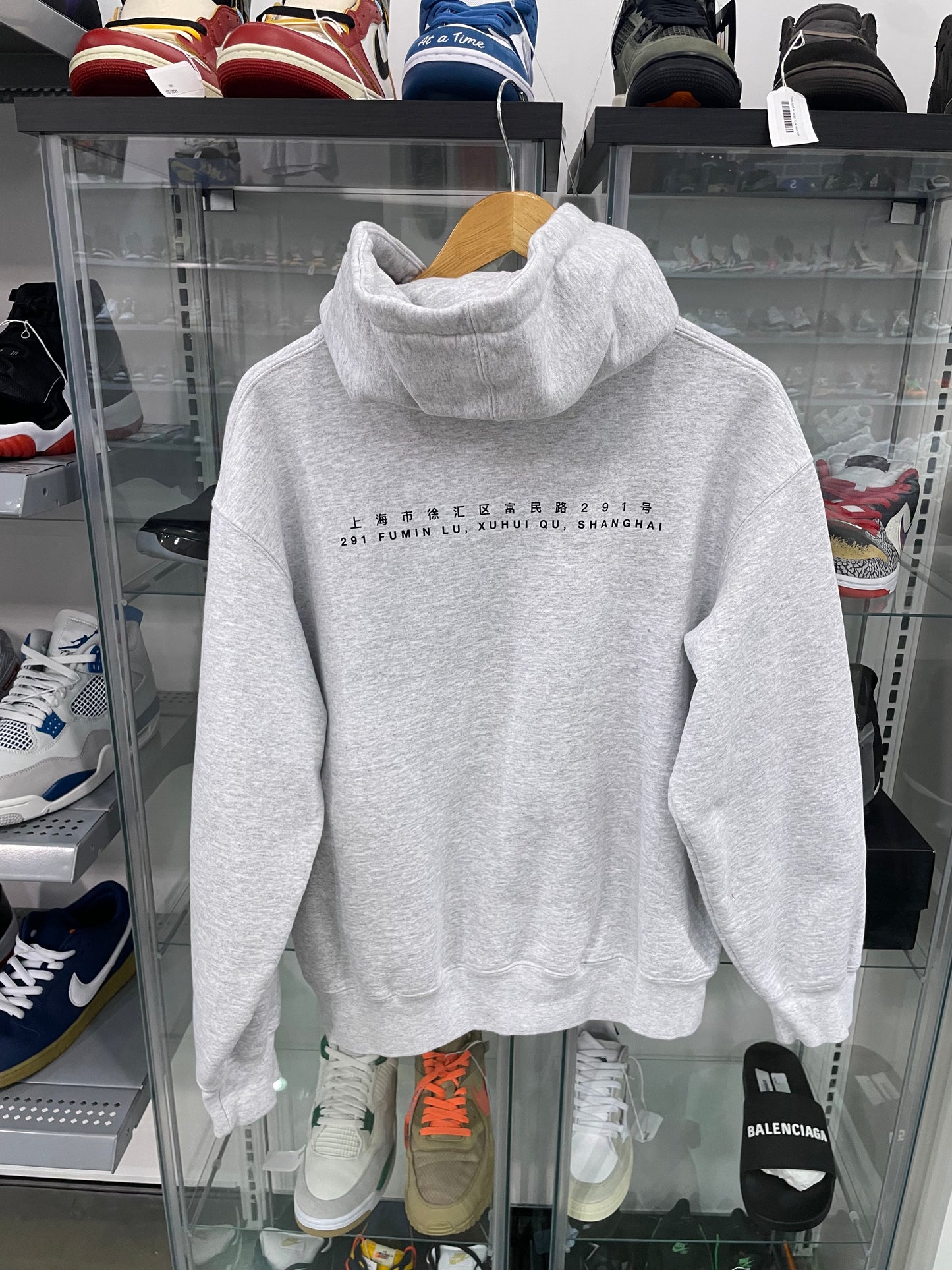 Preowned Supreme Shanghai Box Logo Heather Grey