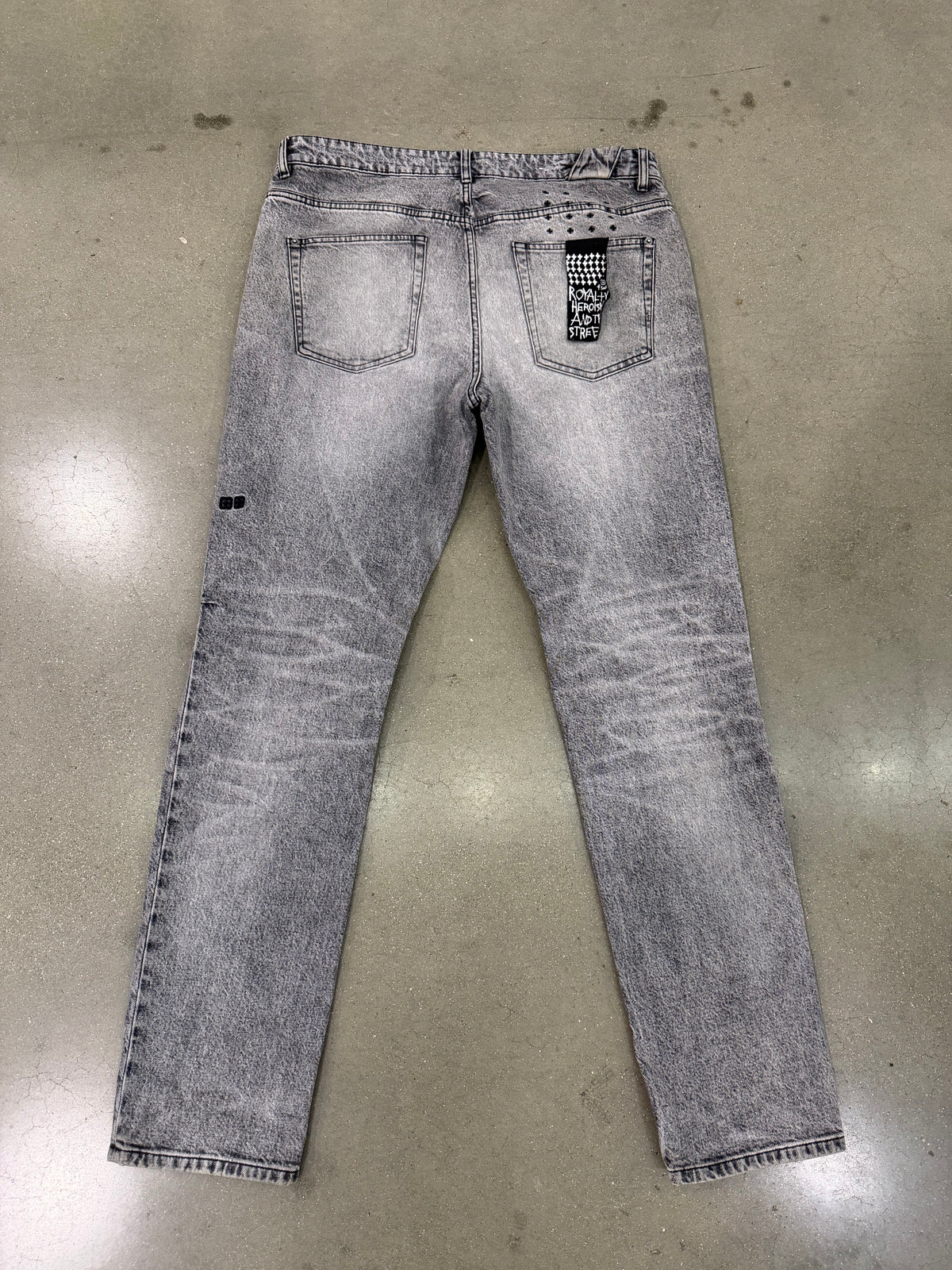 Preowned Ksubi Washed Grey Straight Leg Jeans