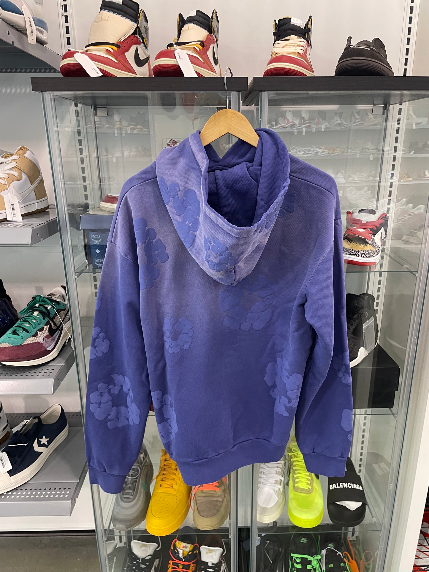 Denim Tears Mono Cotton Wreath Hoodie Washed Blue