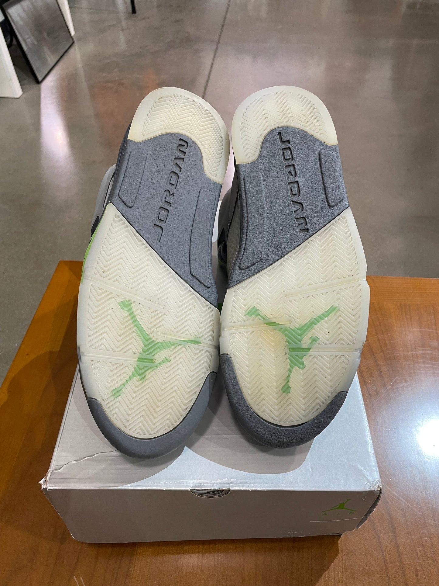 Preowned Air Jordan 5 Green Bean