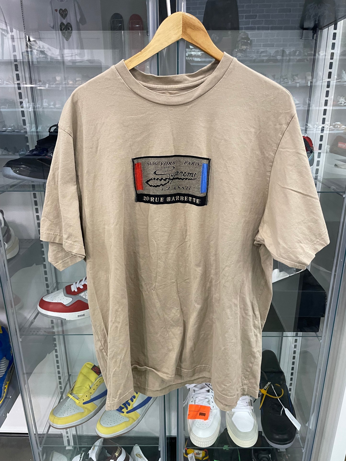 Supreme Intarsia Label S/S Top Tan