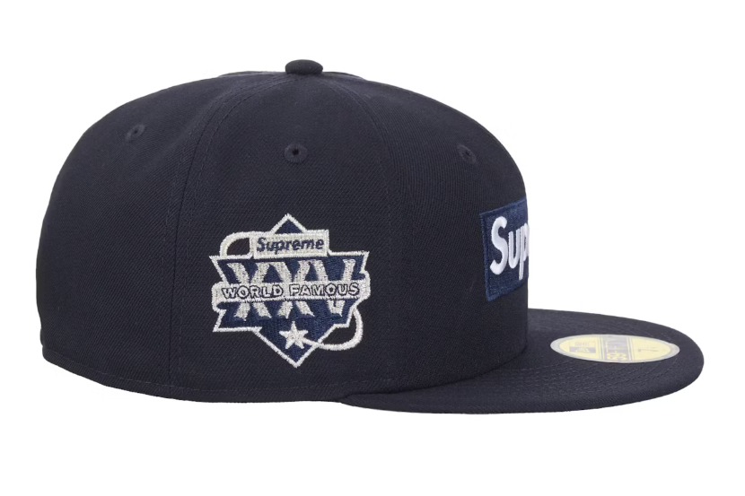 Supreme Championship Box Logo New Era Hat Navy