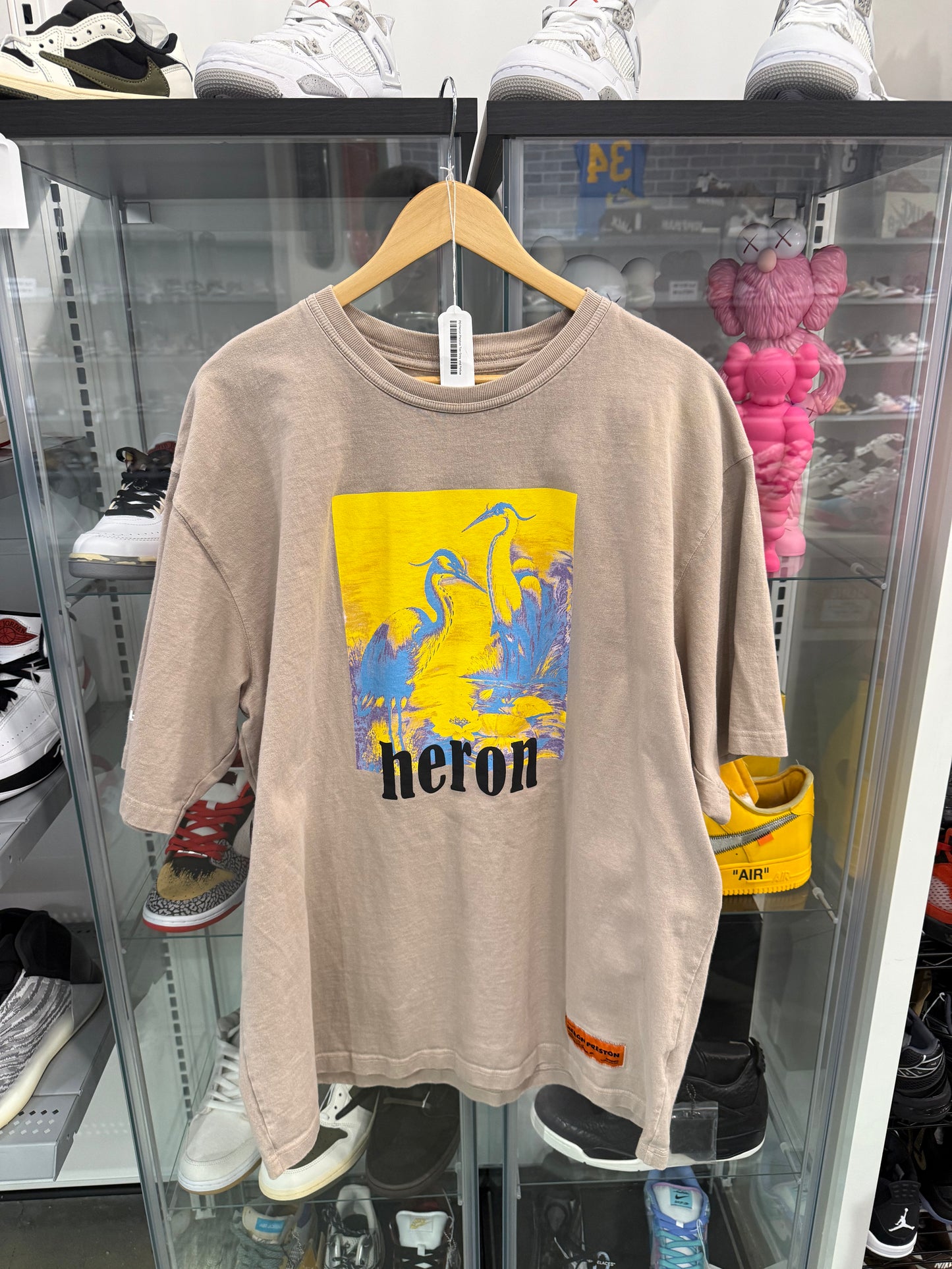 Preowned Heron Preston Tee Grey and Yellow