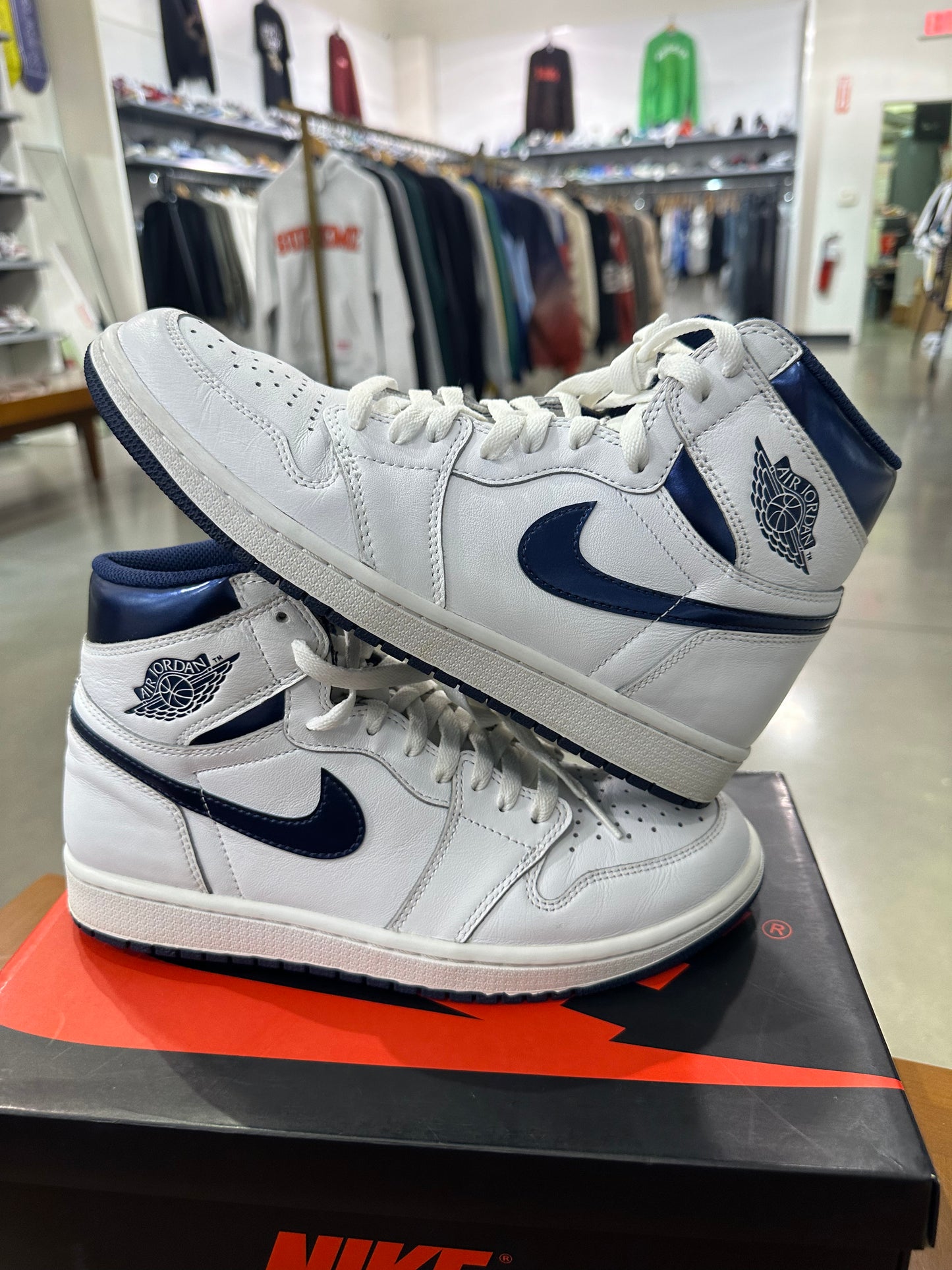 Preowned Air Jordan 1 Metallic Navy