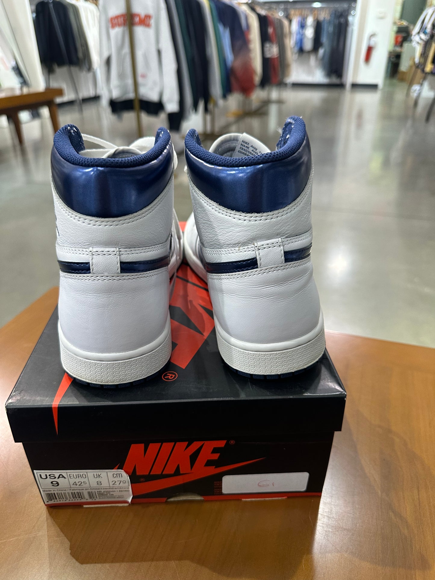 Preowned Air Jordan 1 Metallic Navy