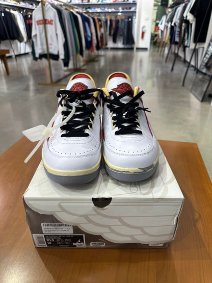 Preowned Air Jordan 2 Off White Red