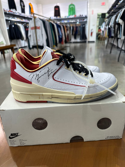 Preowned Air Jordan 2 Off White Red