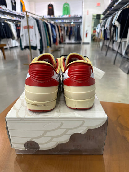 Preowned Air Jordan 2 Off White Red