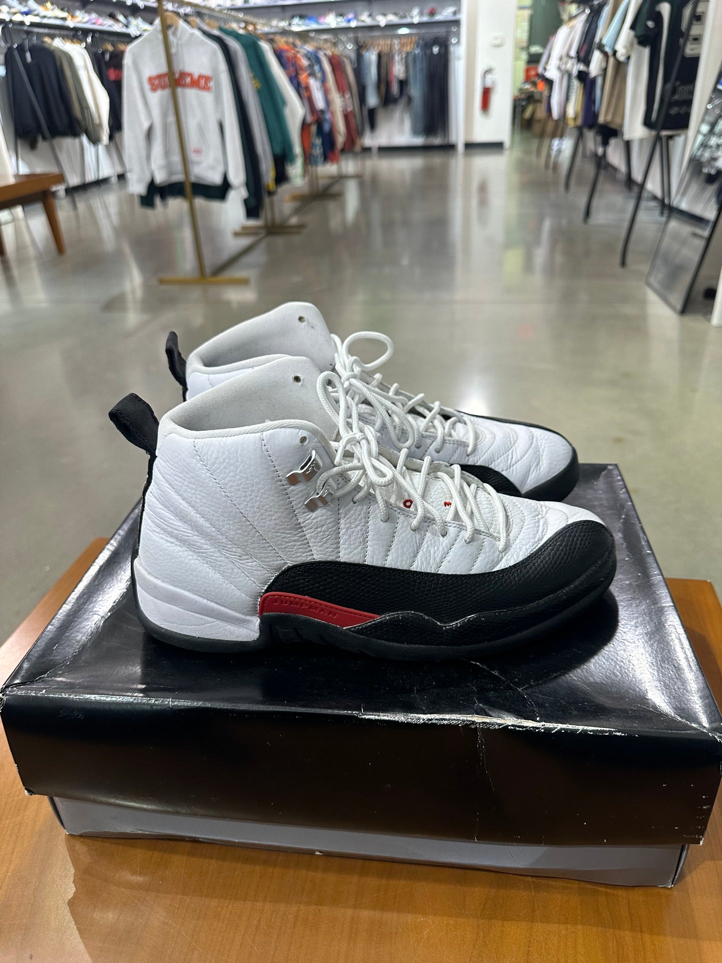 Preowned Air Jordan 12 Taxi Flip