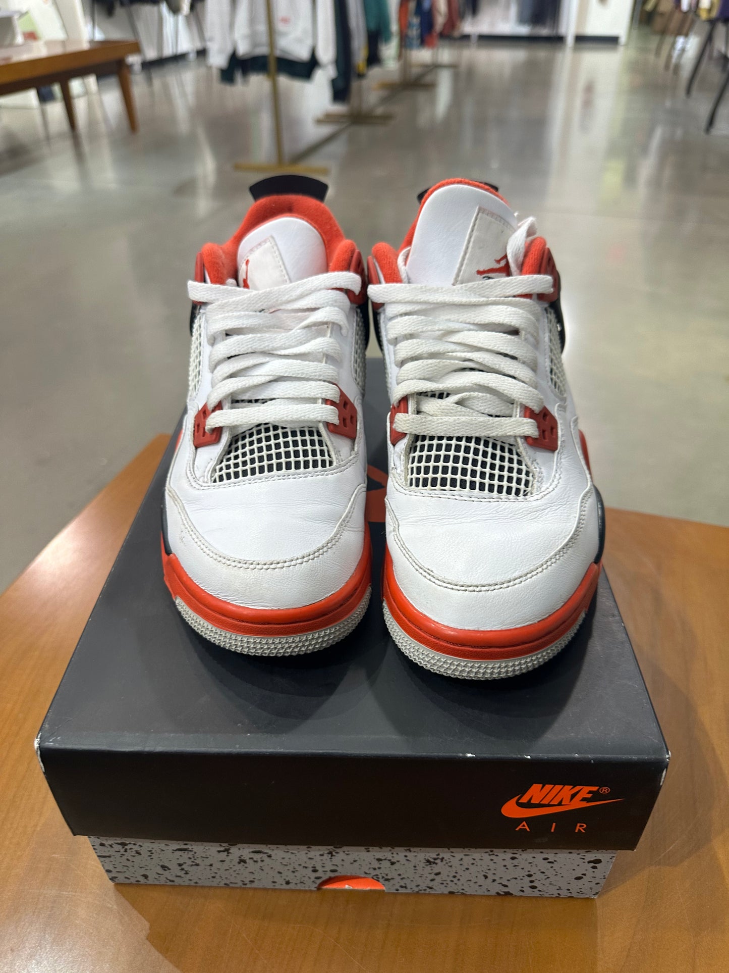 Preowned Air Jordan 4 Fire Red