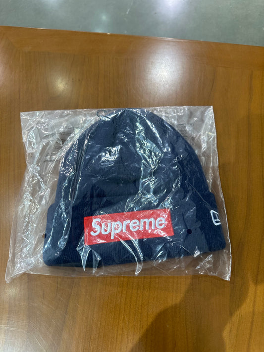 Supreme New Era Box Logo Beanie Navy