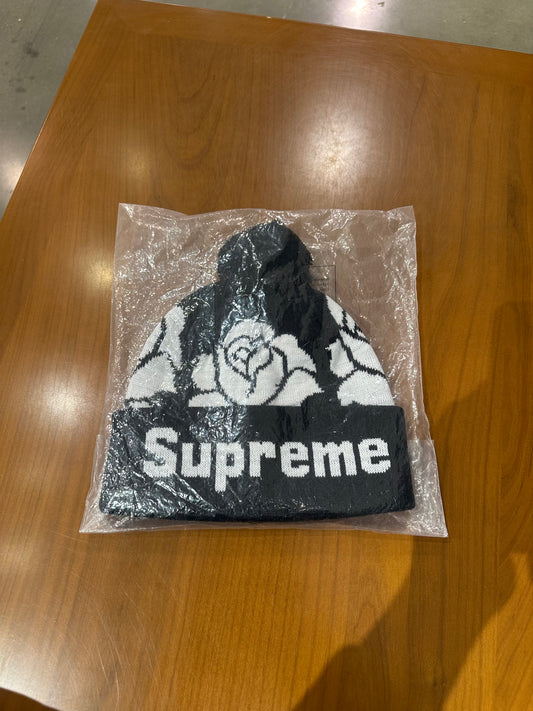 Supreme Rose Beanie Black