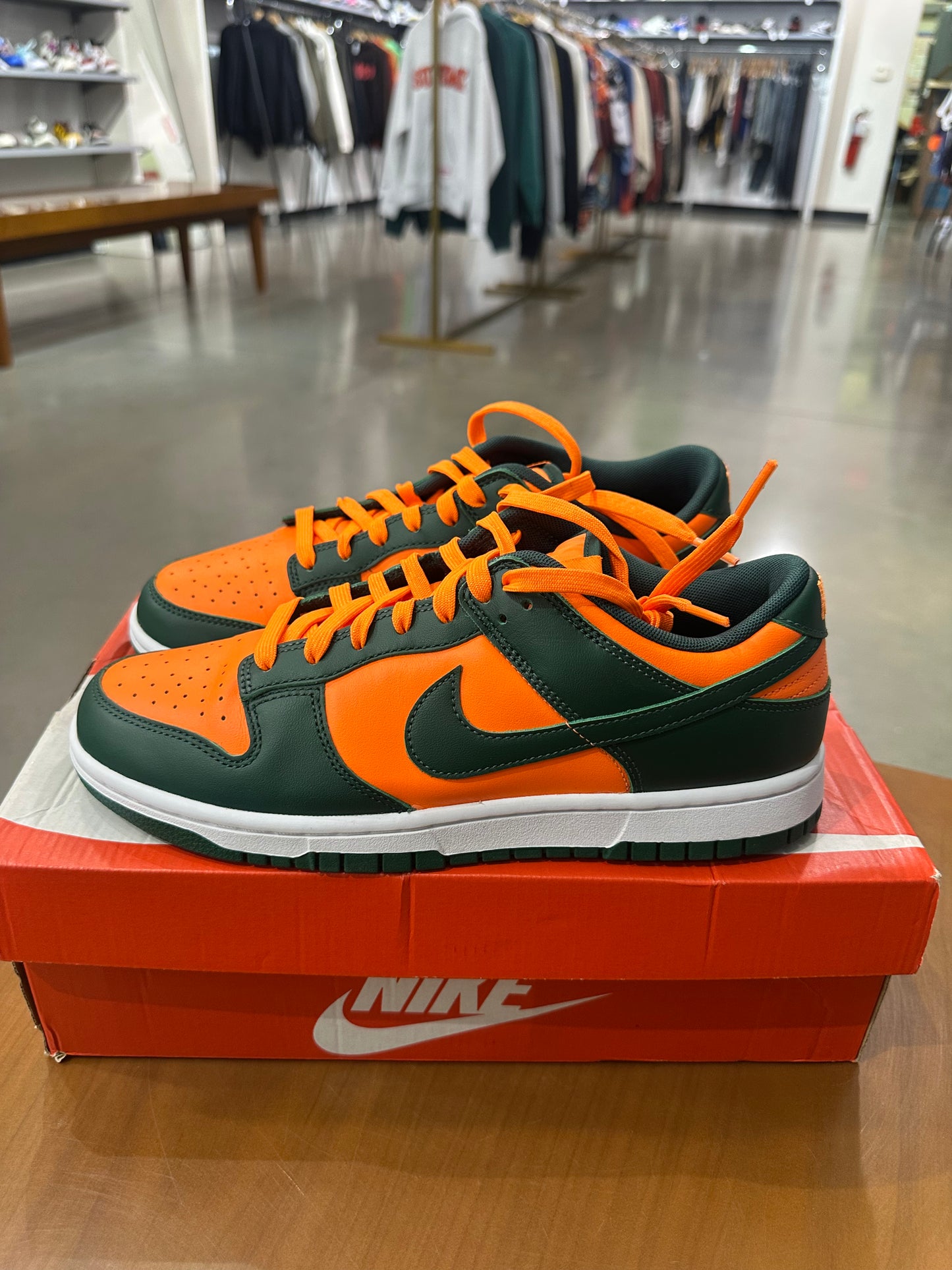 Preowned Nike Dunk Low Miami Hurricanes