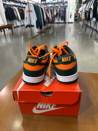 Preowned Nike Dunk Low Miami Hurricanes