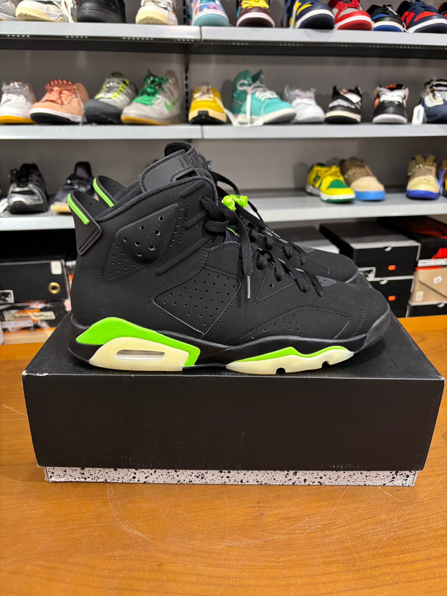 Preowned Air Jordan 6 Electric Green
