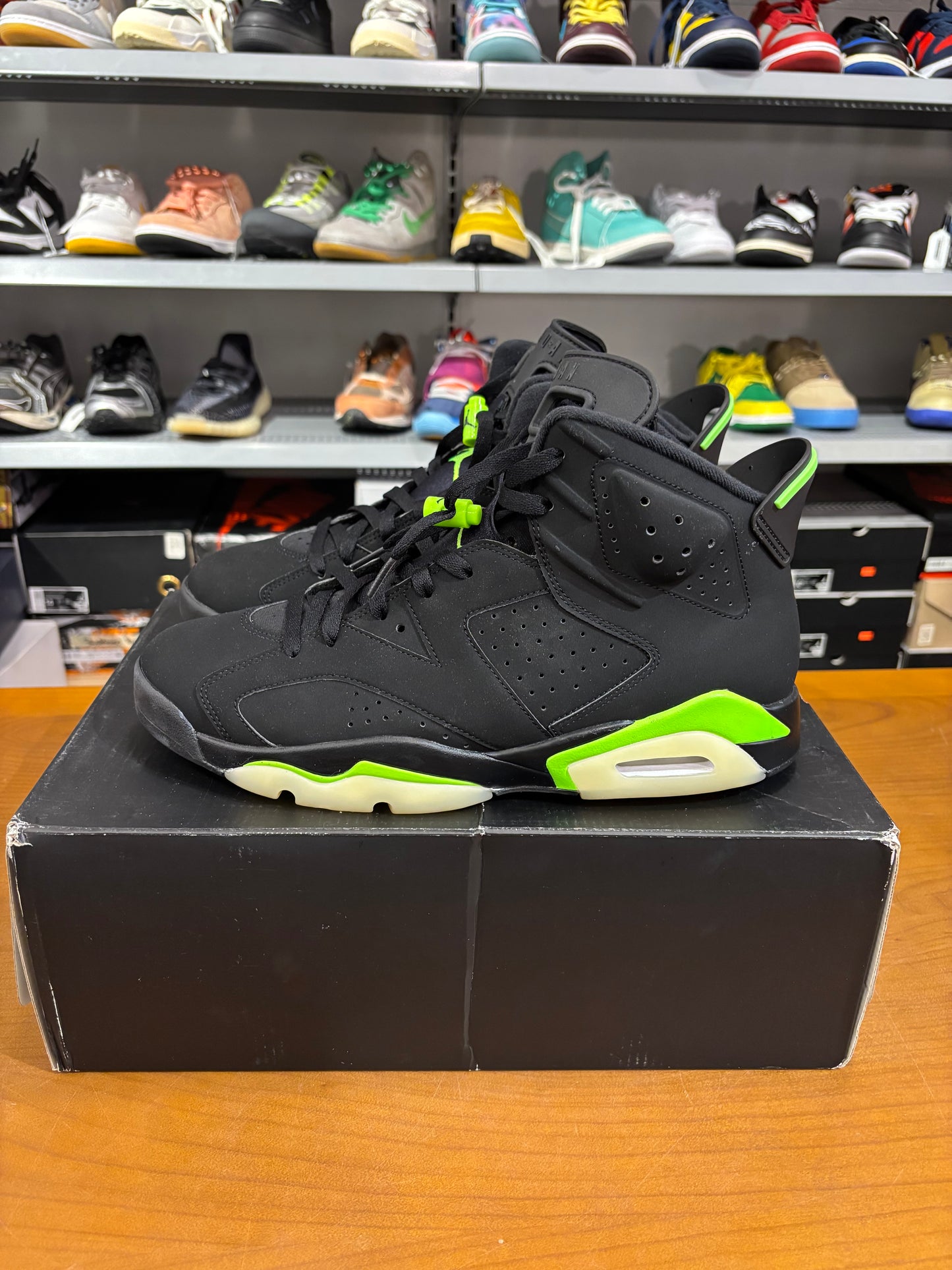 Preowned Air Jordan 6 Electric Green