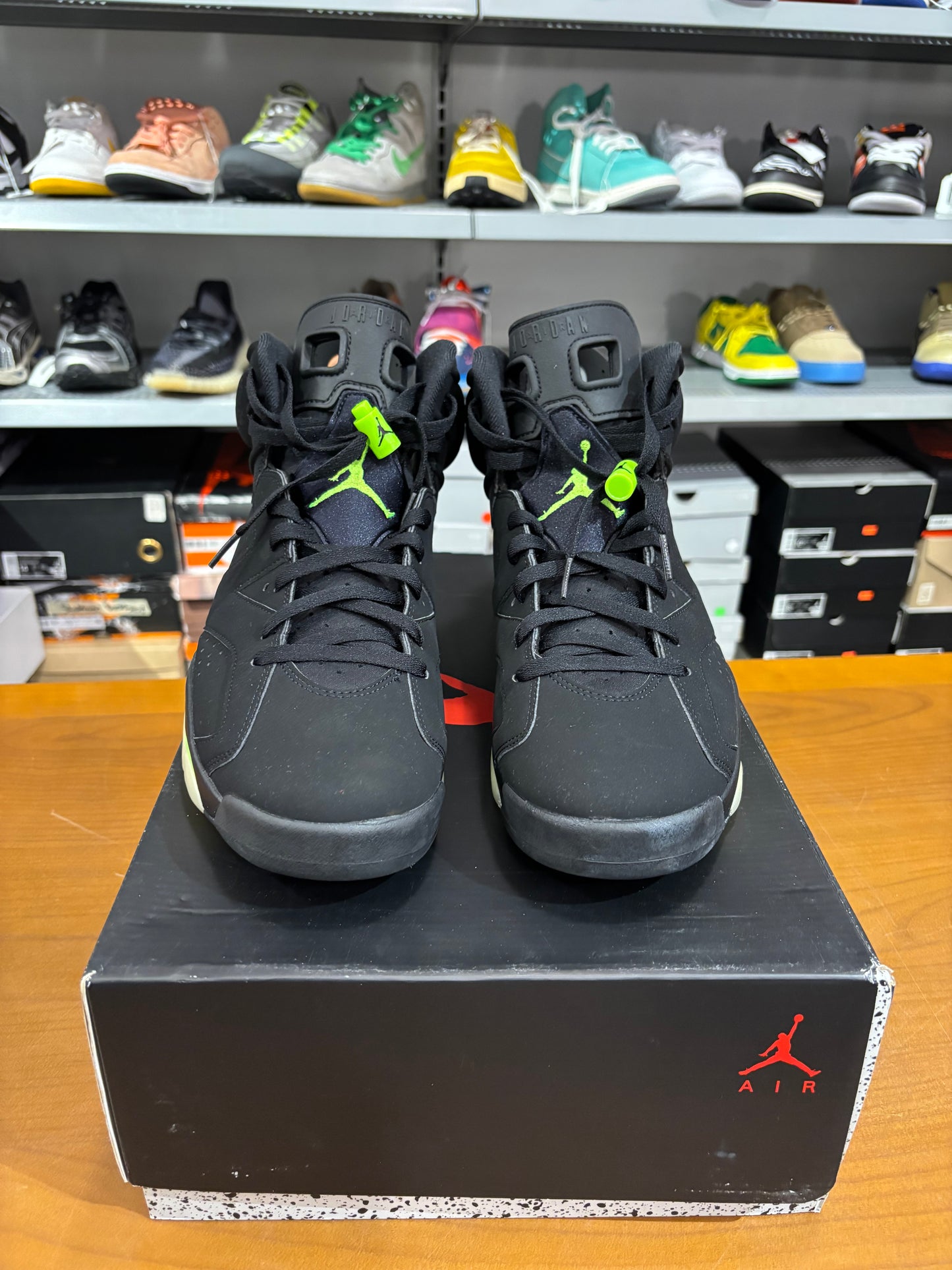 Preowned Air Jordan 6 Electric Green