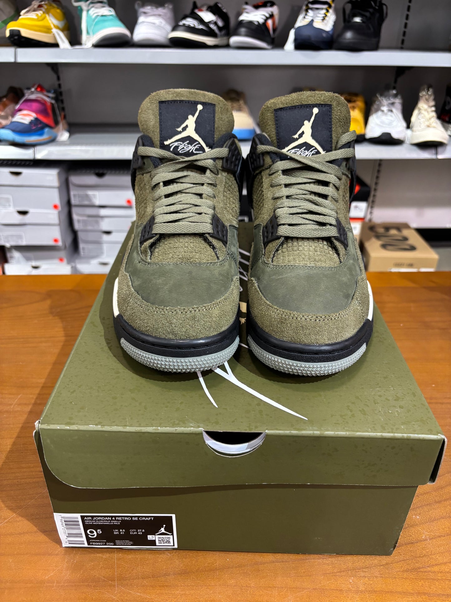 Preowned Air Jordan 4 Craft Olive
