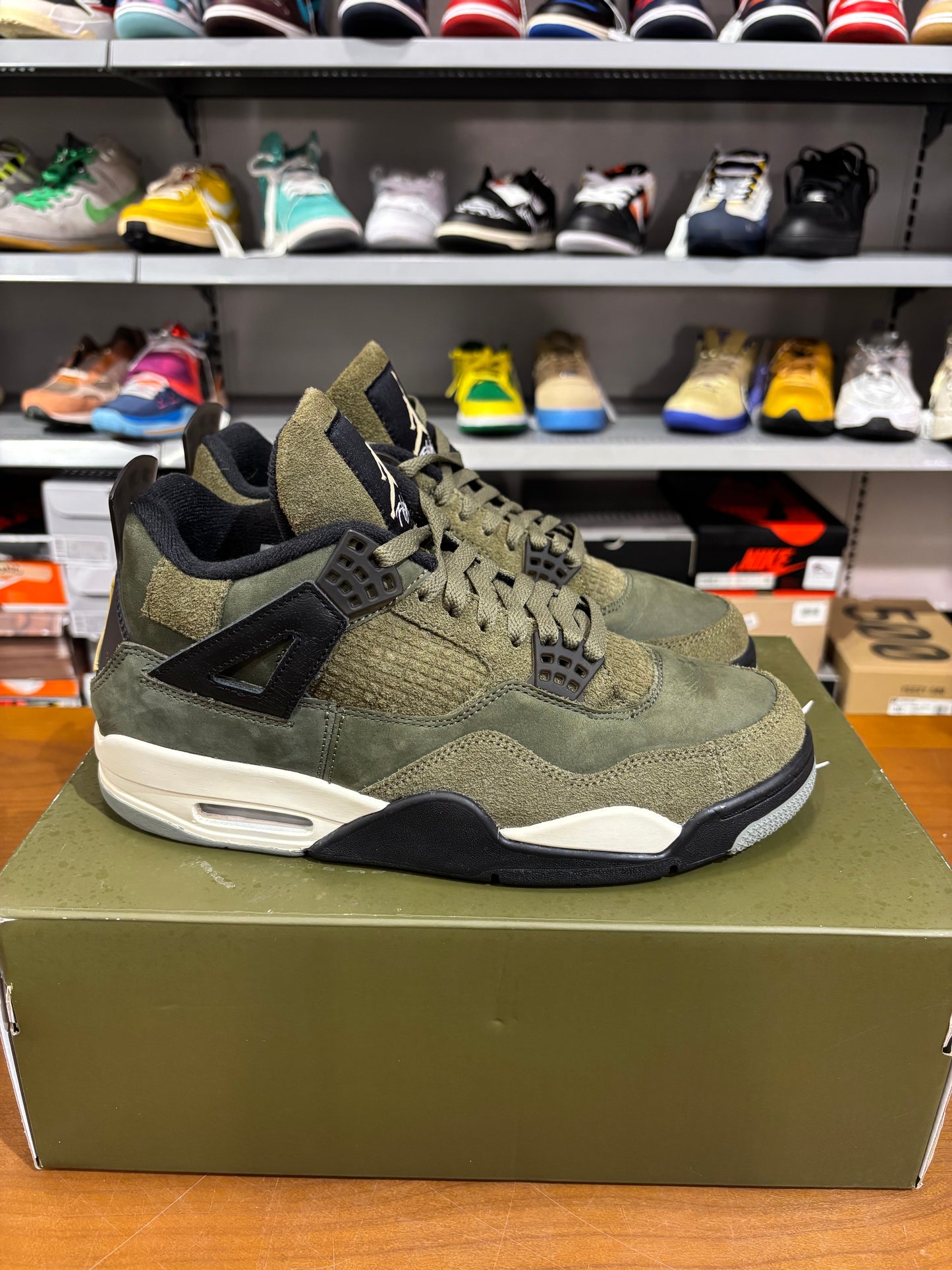 Preowned Air Jordan 4 Craft Olive