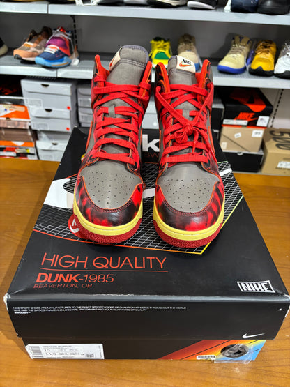 Nike Dunk High 1985 Red Acid Wash