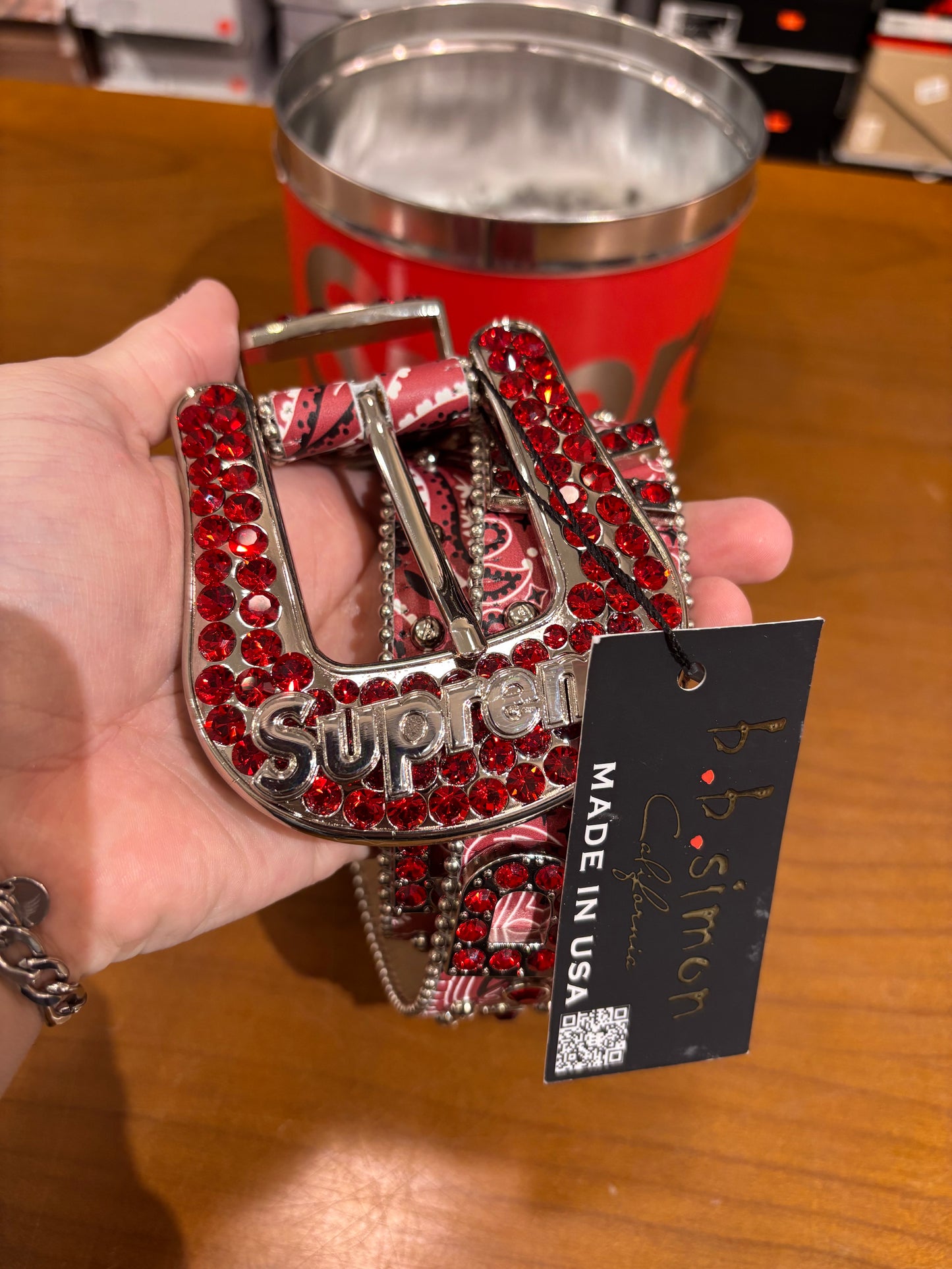 Supreme b.b. Simon Bandana Belt Red