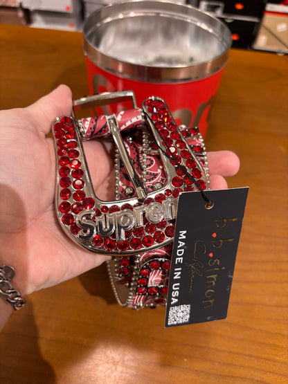 Supreme b.b. Simon Bandana Belt Red
