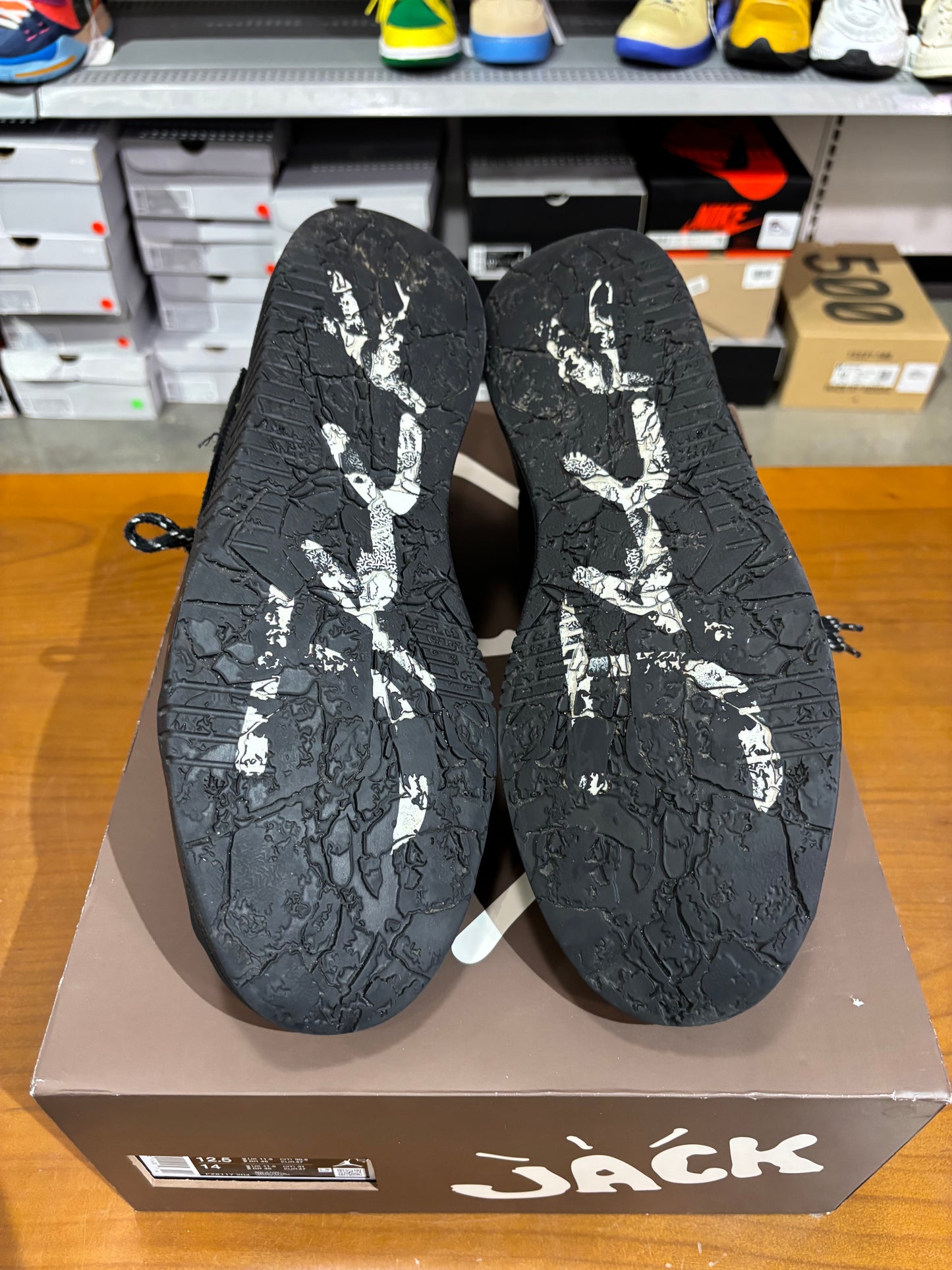 Preowned Travis Scott Jordan Jumpman Jack TR Dark Mocha