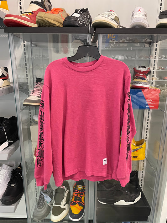 Supreme Old English Long Sleeve Pink