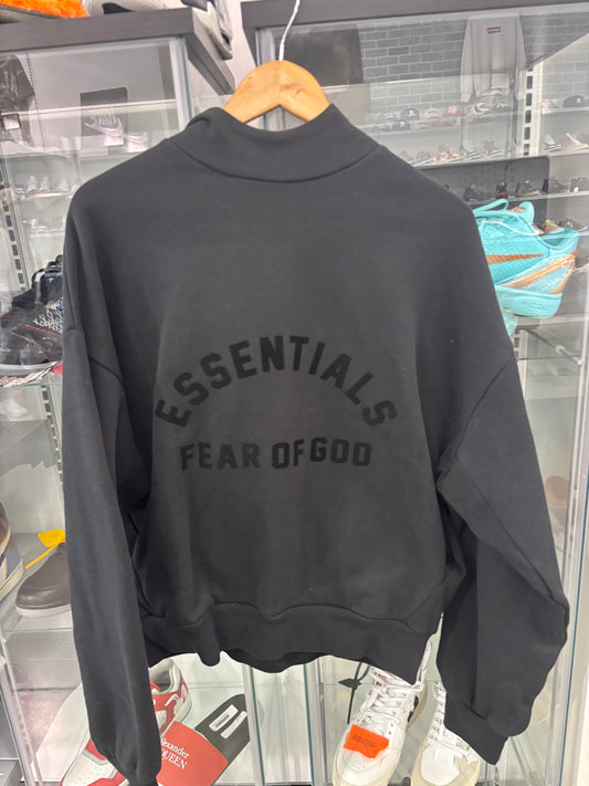 Preowned Fear of God Jet Black Nylon Fleece Hoodie