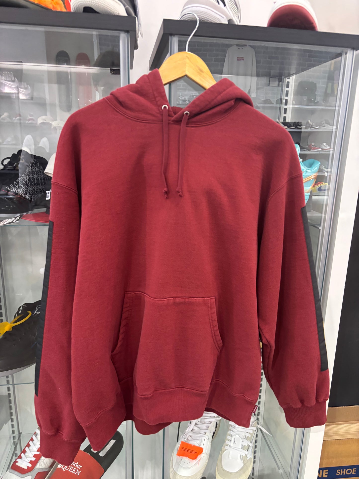 Supreme Woven Patches Hooded Sweatshirt Red (FW25)
